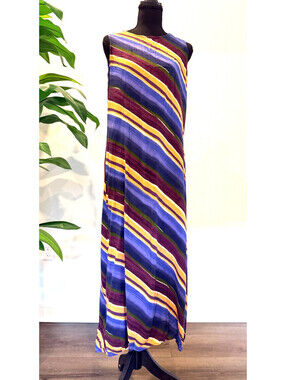 Vintage Chaya Striped Sleeveless Maxi Dress - Women's Size 10